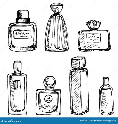 sketch perfume bottle drawing